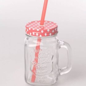 Glass mug with sale cover