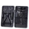 16-Piece Matte Black Stainless Steel Manicure & Grooming Kit