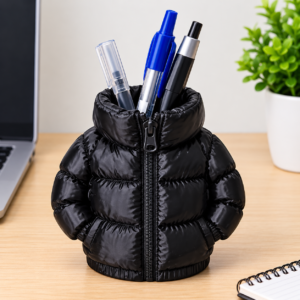 Mini Puffer Jacket Pen & Pencil Holder