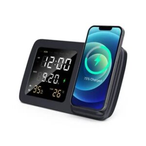 Digital Alarm Clock with Wireless Charger