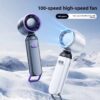 100-Speed High-Speed Handheld Fan with LED Display