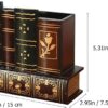 Vintage Wooden Pen Holder and Desk Organizer