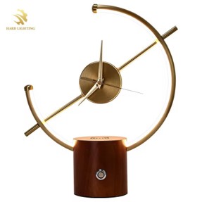 Wireless Charging desk Lamp with Clock Ambient