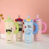 Cheerful Tumbler with Handle & Straw