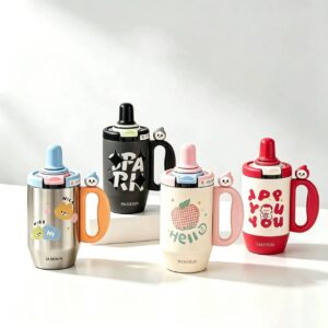 Kawaii Insulated Stainless Steel Mug with Handle-750ml