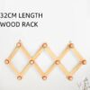 Expandable Wooden Accordion Wall Hanger & Coat Rack