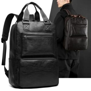 Zip Synthetic leather Backpack