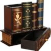 Vintage Wooden Pen Holder and Desk Organizer
